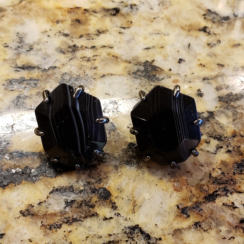 Kendra scott black banded agate morgans